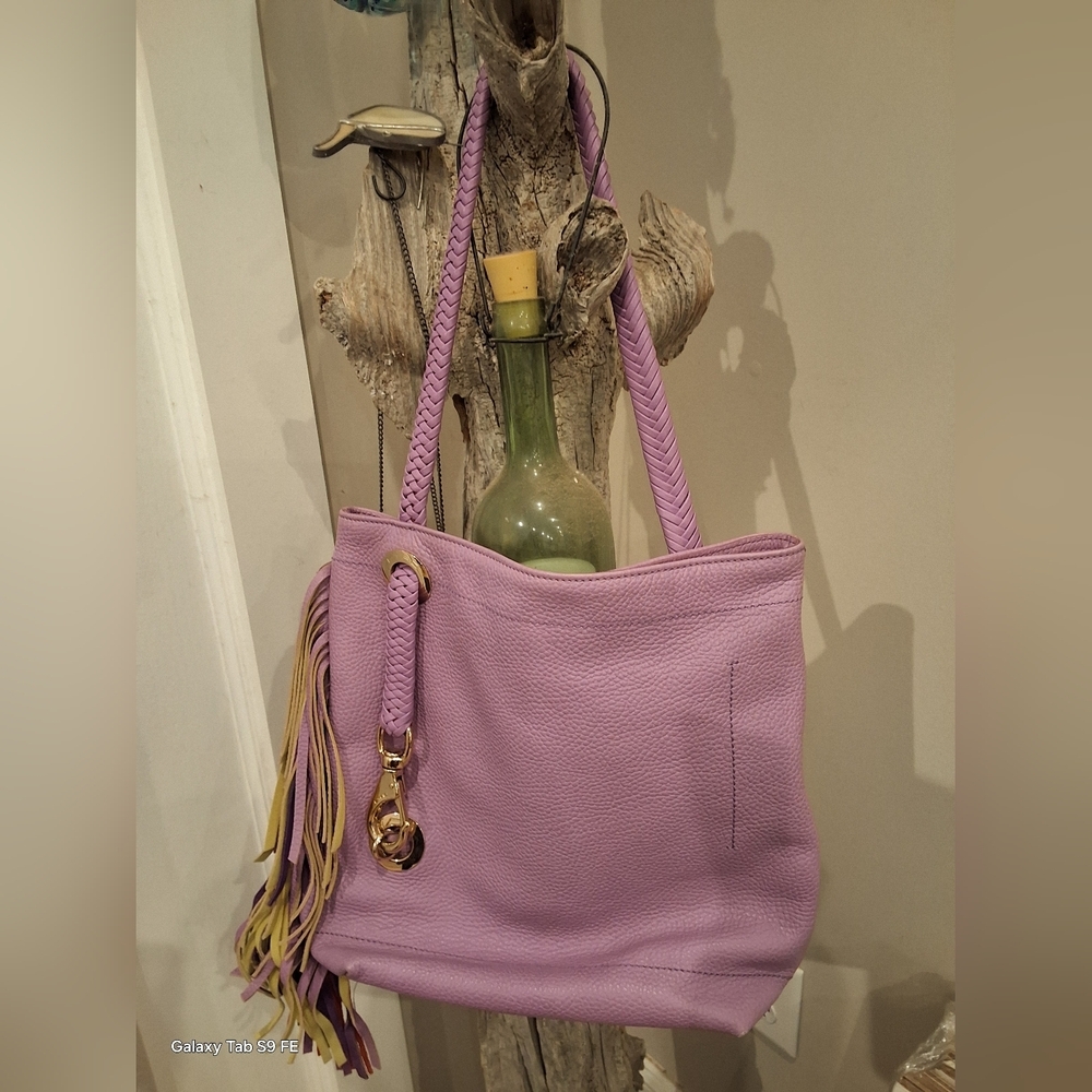 ETRO Purple Pebble With SUEDE FRINGE COA FULL INCLUSION